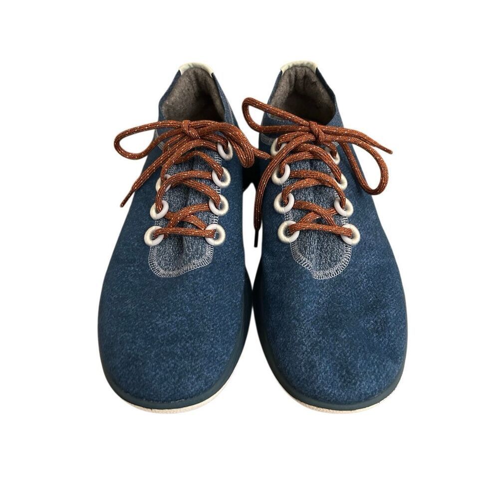 Allbirds Wool Dasher Mizzle Knit Running Shoes Mens 13 Blue Lace Up Sustainable